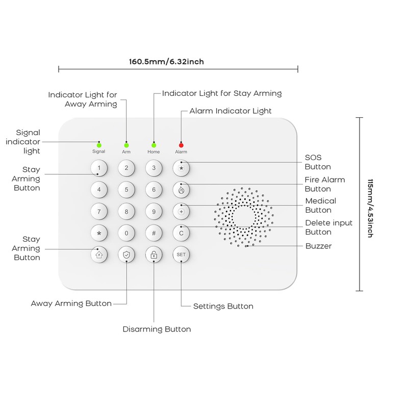 YBJ Alarm System for Home Security,DIY Wireless Home Alarm System