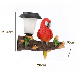 Parrot Solar Garden Outdoor Hanging Statues Parrot Fence Solar Lights Christmas Decorations Fairy Garden Accessories Outdoor Figurine Lights Patio Balcony Yard Ornament Unique Housewarming Gifts