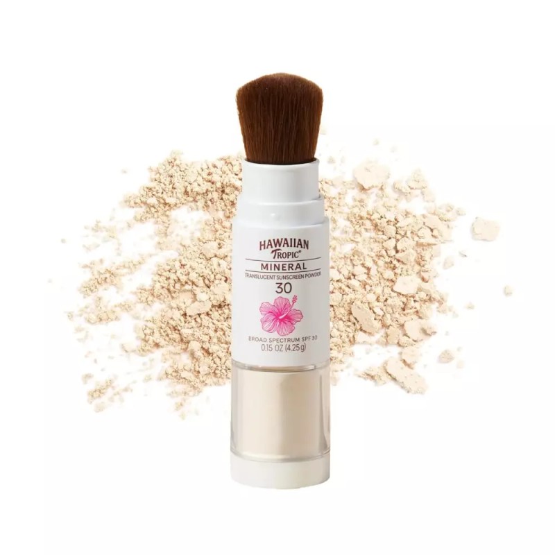 Hawaiian 하와이안 트로피컬 미네랄 파우더 선크림 브러시 SPF 30 스타킹