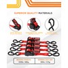 Strapinno 4pcs Retractable Ratchet Straps Bundle 1in x 6ft Ratchet