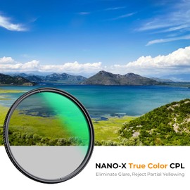 K&F Concept 46mm True Color Polarising Filter Circular Polarizing CPL, Ultra Definition, 28 Layer Multi Coated Polarized MRC Filter (Nano-X Series)