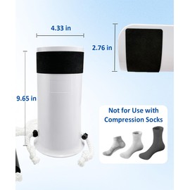 Osanchan Sock Aids for Putting On Socks, No Bending Flexible Sock Aid Device with Shoe Horn Long-Handle Back Scratcher for Seniors/Disabled, Easy On and Off Sock Helpers (Basic)