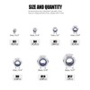 TA-VIGOR 175Pcs Nylon Hex Lock Nuts Assortment Kit, M3 M4