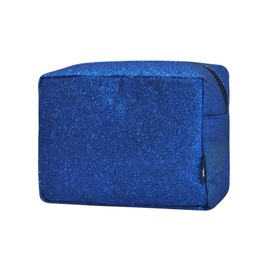 NGIL Makeup Bag for Women, Cute Cosmetic Bag, Lightweight Toiletry Make up Bag, Large Aesthetic Organizer Storage Pouch for Girls, Large Pouch, Toiletry Pouch (Royal Glitter)