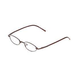 Calabria Metal Flex KIDS 1003 Oval Reading Glasses +1.50 Shiny Metallic Brown Girls