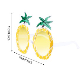 4 Pairs Pineapple Glasses Fruit Shape Glasses Hawaiian Tropical Pineapple Sunglasses for Party Supplies