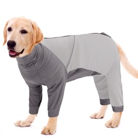KOESON Female Dog Recovery Suit - Post-Surgery Onesie, Soft Anti-Licking Alternative to Cone, Grey