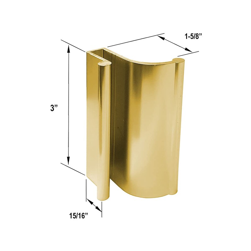 Bright Gold Tub Enclosure and Sliding Shower Door Pull Handle