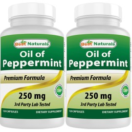 Best Naturals Peppermint Oil 250 mg 120 Capsules (120 Count (Pack of 2))