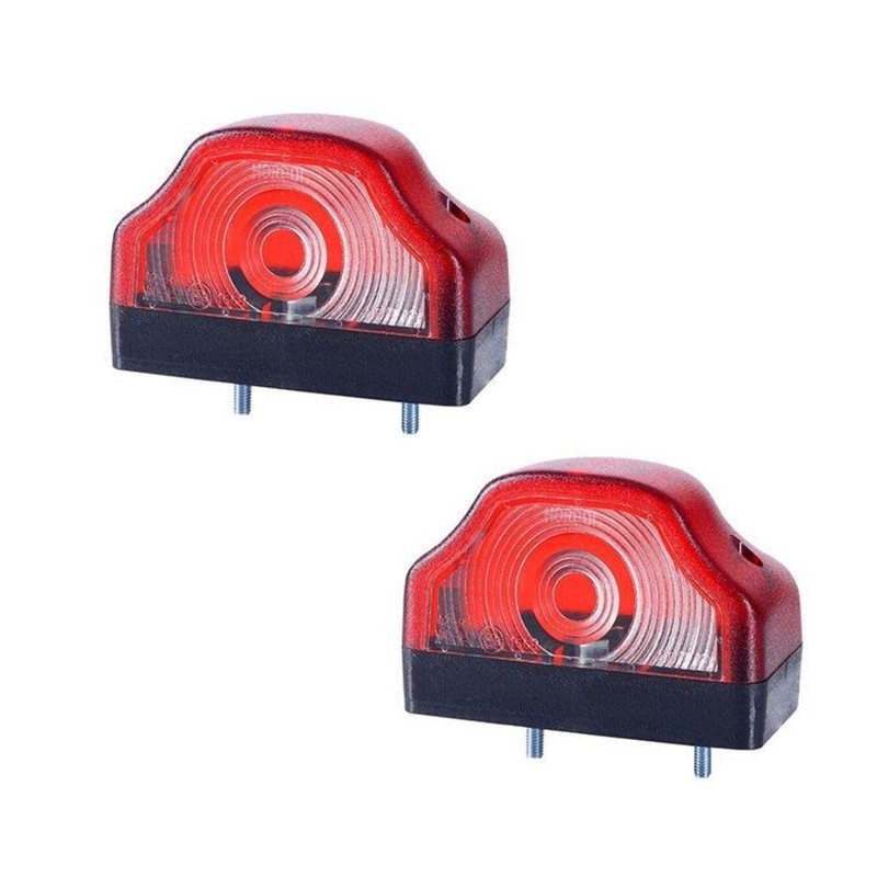 MelTruck® 2 x Red Number Plate Light Position Light Rear