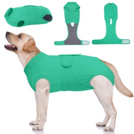 Kuoser Dog Surgery Suit Female Spay, Dog Recovery Suit Male Neuter, Dog Clothes Onesie for Surgery Anti Licking Abdominal Wounds Pet Puppy Surgical Recovery Bodysuit Shirt, Substitute E-Collar & Cone