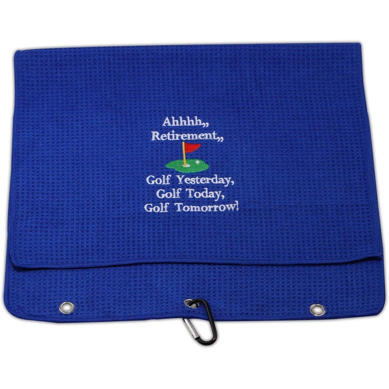 LEVLO Ahhhh Retirement Golf Yesterday Golf Today Golf Tomorrow Embroidered