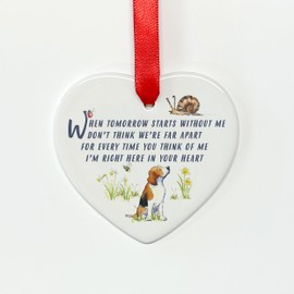 Image Industry Beagle Memorial Ceramic Heart Keepsake Gift