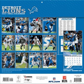 Detroit Lions 2024 12x12 Team Wall Calendar