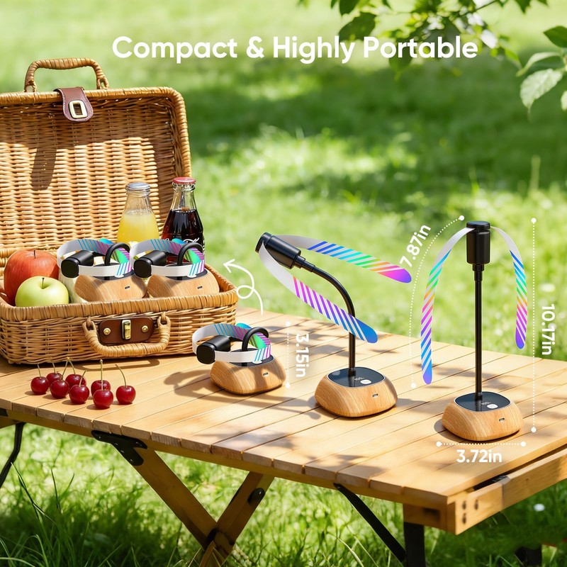 Edvision Rechargeable Fly Fans for Tables, Portable Outdoor Food Fans