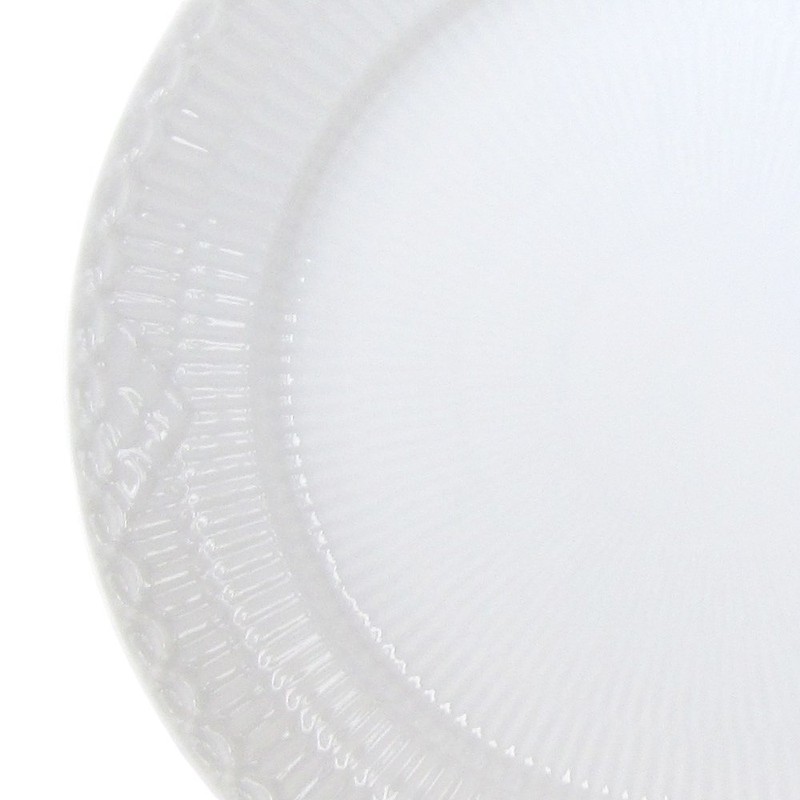 Royal Copenhagen 1128625 1017295 White Fluted Plate Half Lace Flat