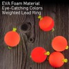 10PCS EVA Foam Fishing Floats, Snap-on Spring Weighted Multipurpose Bobbers