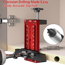 Preciva Cabinet Door Installation Positioner, 2-in-1 Aluminium Alloy Mounting Tool Adjustable Cabinet Hardware Jig for Most Cabinet Doors