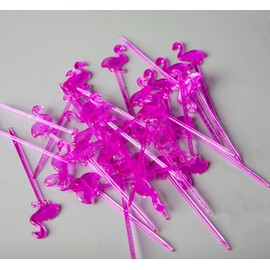 90Pcs Pink Flamingo 8cm Cocktail Sticks Novelty Drink Decorations Hawaiian Luau Hen Party Picks Food Fruits Table BBQ
