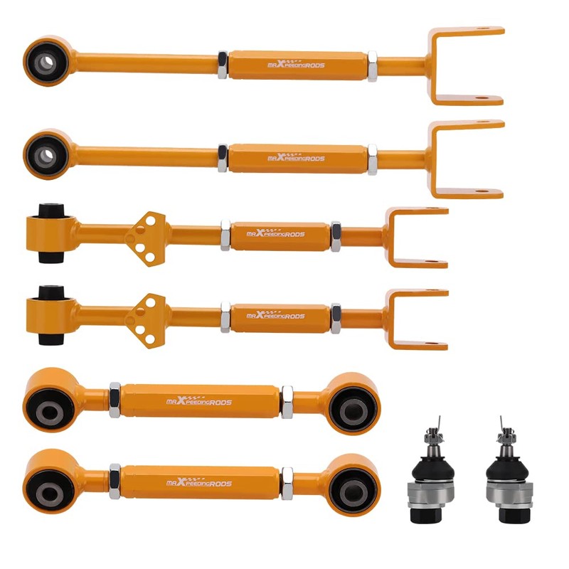 maXpeedingrods 6pc Adjustable Camber Control Arms Toe Kit w/Ball Joints