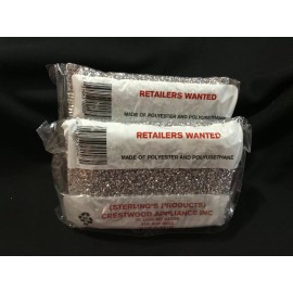 Sterling's 2 SILVER Sterling Non Scratch Scrubbers Sterlings AntiBacterial Sponge Scrub Pad