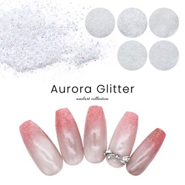 Nail Art Aurora Glitter, Approx. 0.04 oz (1 g) (Type C) irogel Nail Town, Nail Powder, Glitter Glitter