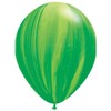 Qualatex Rainbow SuperAgate Assortment Biodegradable Latex Balloons, 11-Inches (10-Units)