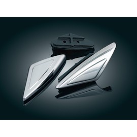 Kuryakyn 7320 Motorcycle Accent Accessory: Shark Tooth Fender Accents for 2001-17 Honda Gold Wing GL1800 & F6B Motorcycles, Chrome, 1 Pair