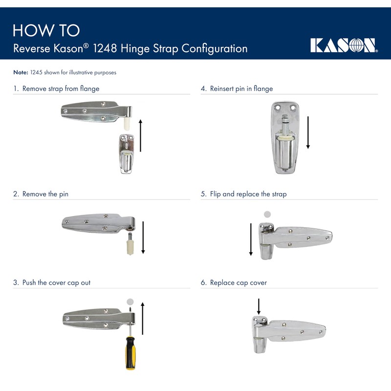 Kason 1248 Spring Assisted Hinge, Flush, 11248000004