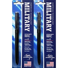 2 Pack Black Matte Military Armed Forces Fisher Space pens
