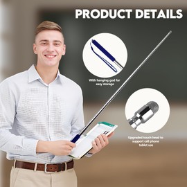 Mafegu 2pcs Retractable Teacher's Whip,Teaching Whip,Metal Retractable Whip,Extended Handheld Presenter,Whiteboard Whip Blue (7.8IN, Blue)