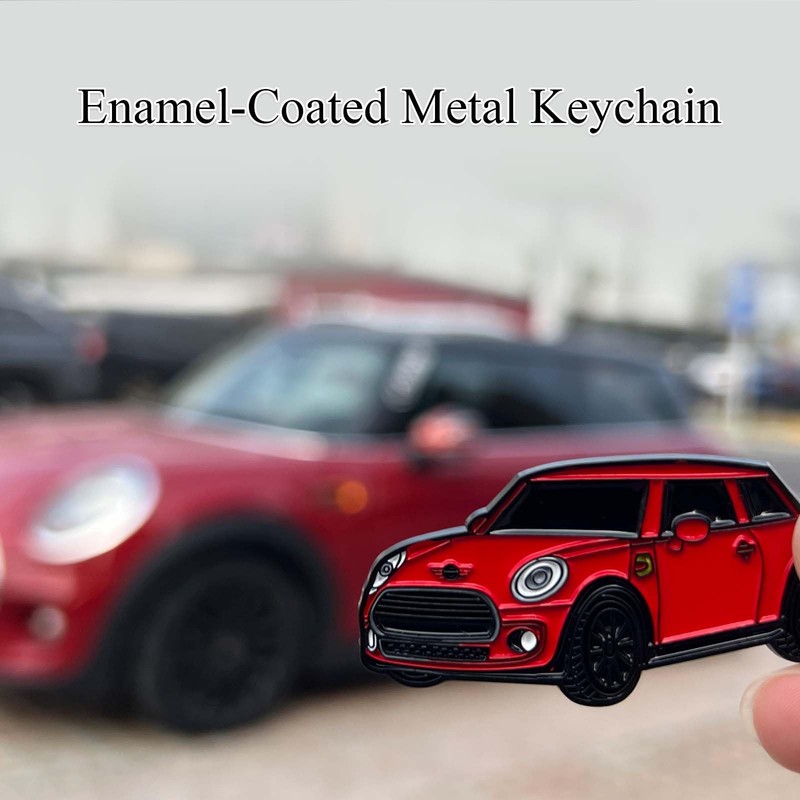 BENDCOKO Car Keychain Compatible for Mini Cooper,Metal Key Chain,Mini Cooper
