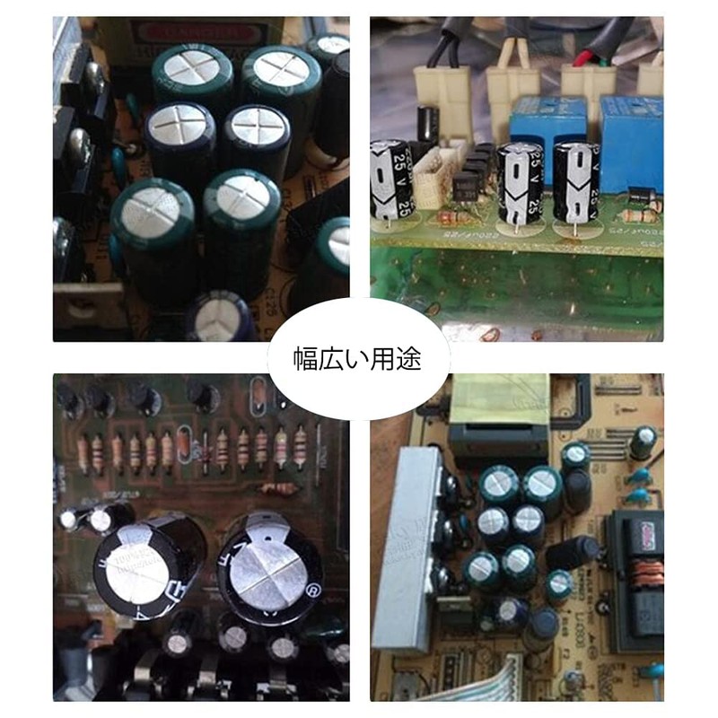 YFFSFDC Electrolytic Capacitors, 24 Types, 500 Pieces, Electronic Parts Bag,