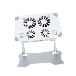 KICHOUSE Adjustable Laptop Stand for Home Office Ergonomic Design Cooling Fans Fits Laptops Portable and Height-Adjustable Computer Holder