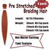 Coriario Ginger Braiding Hair Pre Stretched 18 inches 4 Pack