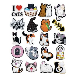 30, 50, 100pcs Random Shoe Charms for Boy Girls Women Men, Cool and Sweet Shoe Decoration Charms for Shoe Decoration Accessories | Waterproof PVC Material (cat)