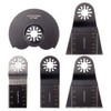 5 PCS Metal/Wood Universal Quick Release Oscillating Saw Blades, CBTONE