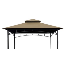 SCOCANOPY Upgraded Fabric Replacement Canopy Grill BBQ Gazebo Roof Top for Gazebo Model L-GZ238PST-11 Only,(Beige Ripstop)