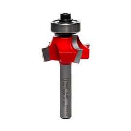 Freud Quadra-Cut Radius Rounding Over Bit with Perma-Shield Coating for Flawless Finish - 4 Cutters, 1/4" Shank Dia., 1/4" Radius, 2-3/16" Length - 34-110