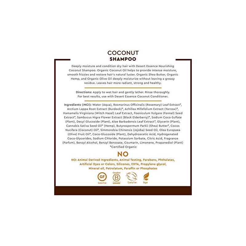 Desert Essence - Shampoo de Coco 237ml