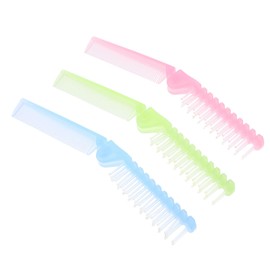 Healvian 3pcs Portable Folding Hair Combs Anti-static Detangling Brushes for Women Compact Travel Hairbrushes Ergonomic Design for Easy Use