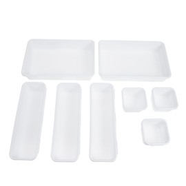 IWOWHERO 1 Set Organizer Trays Interlocking Multi Purpose Storage Boxes for Sundries for Efficient Drawer Organization and Easy Access