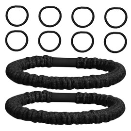 Outanaya 10 Pcs No Damage Elastic Hair Ties for Women Soft Stretchy Scrunchies Versatile Hair Bands Comfortable for Daily Use