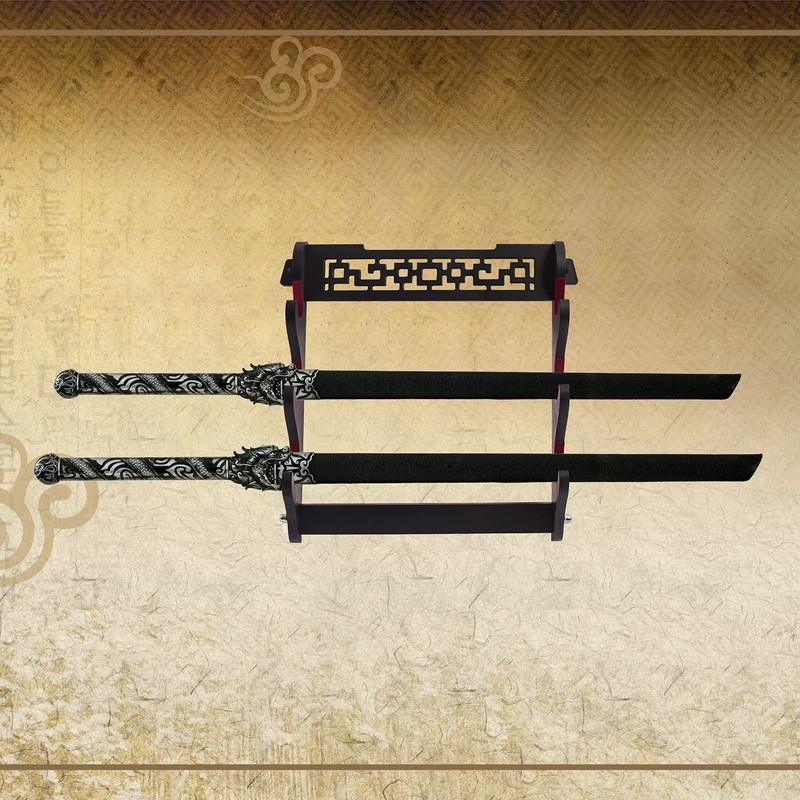 FOXSMZZ Sword Holder Wall Mount Samurai Sword Stand Display Katana