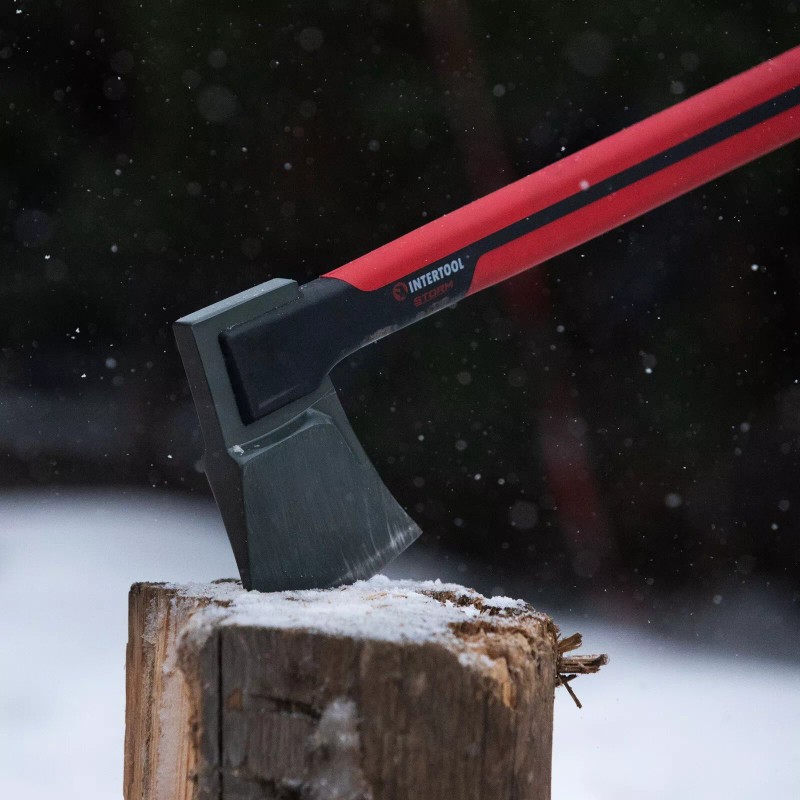 INTERTOOL 4 lbs Wood Splitting Axe, 28-inch Anti-Slip Handle STORM