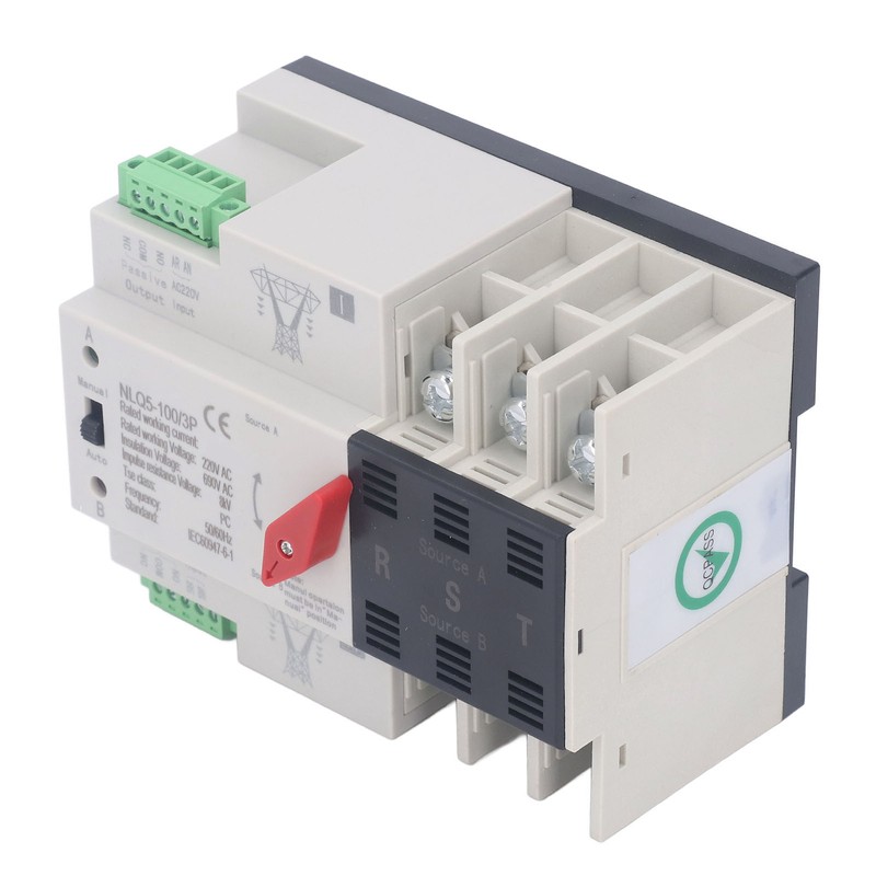 Dual Power Automatic Transfer Switch 3P Fast Switching Control Switch