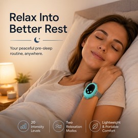 Handheld Pulse Relaxation Device for Bedtime – 20-Level Portable Calming Massager for Home, Office & Travel