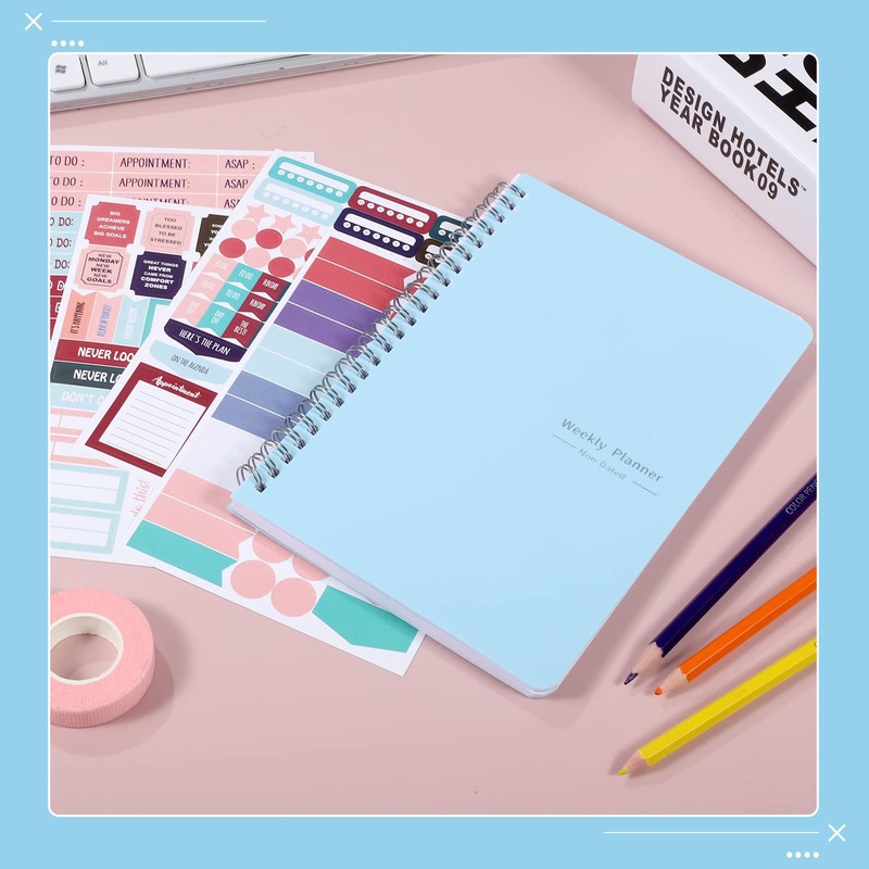 Weekly Planner Notebook, A5 Spiral To Do List Notebook 52