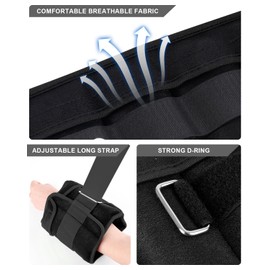 Fragraim Adjustable Ankle Weights 1-10 LBS Pair with Removable Weight for Jogging, Gymnastics, Aerobics, Physical Therapy, Resistance Training|Each 1-5 LBS, Total 10LBS, Black