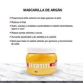 Kit Nefertiti Aceite de Argn Mascarilla para Cabello Deshidratado Seco y Opaco  Bioelixir de Argn con Proteccin Trmica, Hidrata, Nutre y Revitaliza...